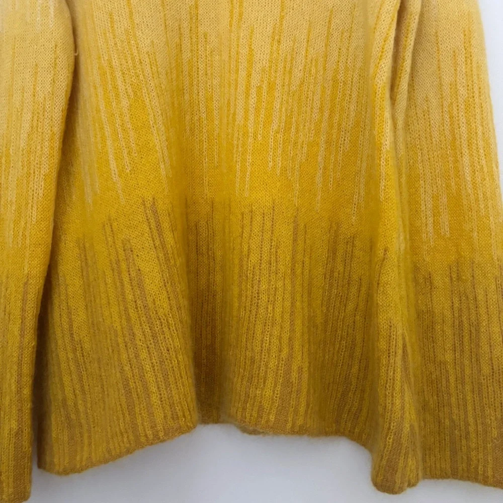 COS Yellow Ombre Mohair Crewneck Sweater Jumper Large - Picture 4 of 8